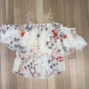 Bishop + Young floral tiered or ruffled top